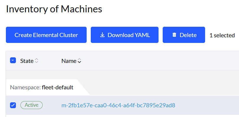 Create Elemental cluster